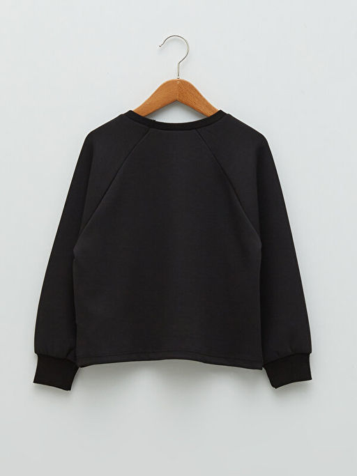 Bisiklet Yaka Yaz? Bask?l? Uzun Kollu Erkek ?ocuk Sweatshirt - Waikiki фото 2