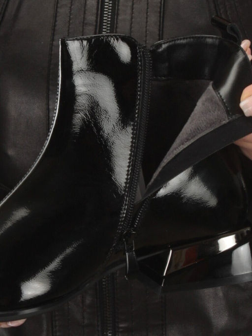 01-PCG265-1 BLACK Ботинки демисезонные женские (натуральная кожа, байка) - Фабричный китай фото 3