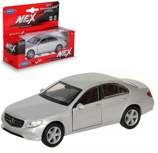 Welly. Машинка 1:38 "Mercedeces-Benz E-Class 2016" металл, пруж. мех., арт.43703-S серебристый