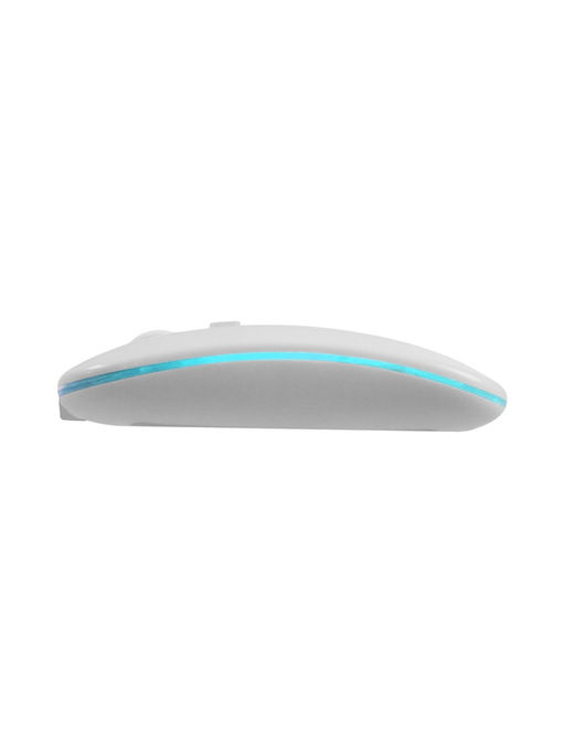 Мышь MB-2.4 беспроводная, оптическая, подсветка, 800-1600 dpi, USB, Bluetooth, белая