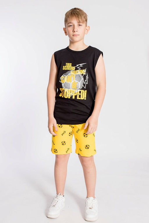 Костюм (майка+шорты) М223059Па Черный - Елена фото 2