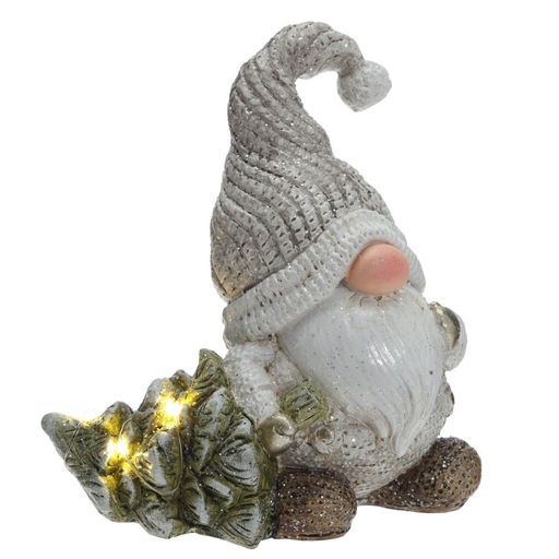 Фигрка декоративная "Гном" с подсветкой (LR44x2,прилаг), L13 W9 H17 см, 2в.