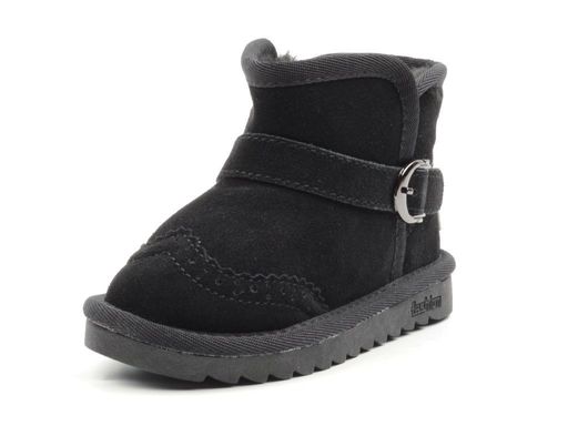 17103-1 BLACK Угги детские (натуральная замша, искусственный мех) - Фабричный китай фото 3