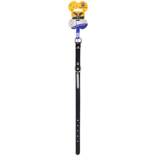 Цена за 5 шт. Ошейник для собак из искусственной кожи "БРО на Стиле", цвет черный, 1,5*37см (бирка)