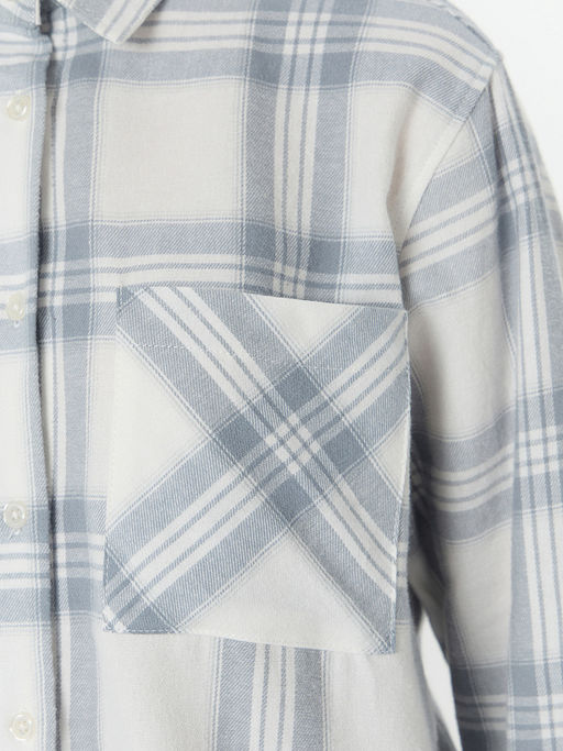 Рубашка женская серая в клетку