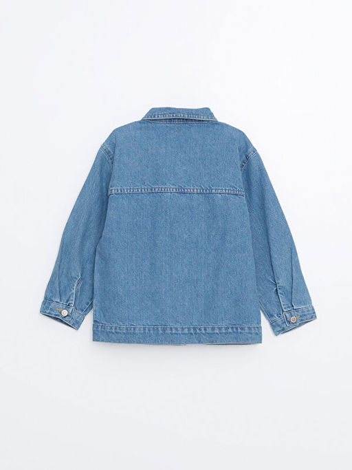 Uzun Kollu Basic Erkek Bebek Jean Ceket - Waikiki фото 3