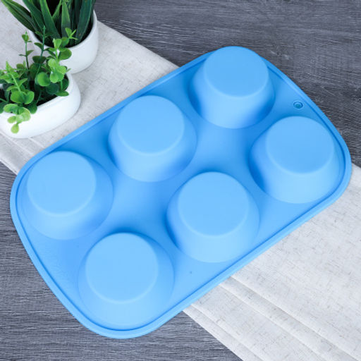 Форма для выпечки 6 ячеек силиконовая Пирамидки 3 см / HL-090 /уп 200/ 0,12/ 28*18*3,3