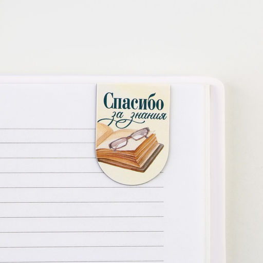 Цена за 2 шт. Магнитные закладки для книг, 6 шт., на подложке «Вы лучший учитель»