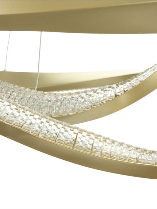 Люстра Ella 174 Вт LED 3000-6000К медь Ø40+60+80×150 см