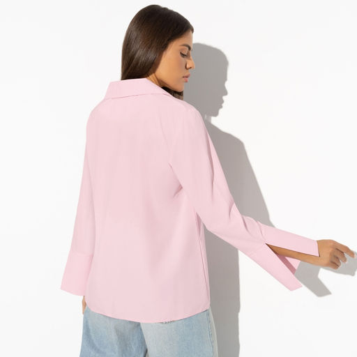 Блуза с имитацией запаха Амбассадор стиля (rose) - Charutti фото 5