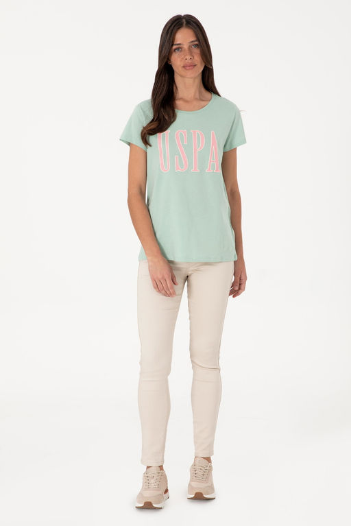 Kad_n Su Ye_ili Bisiklet Yaka Ti__rt Sepette S_rpriz _ndirim - U.s. polo assn фото 4