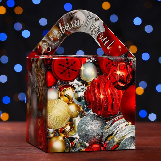 Цена за 5 шт. Подарочная коробка Восторг , Кубик большой 12 х 12х 12 см - Simaland фото 4