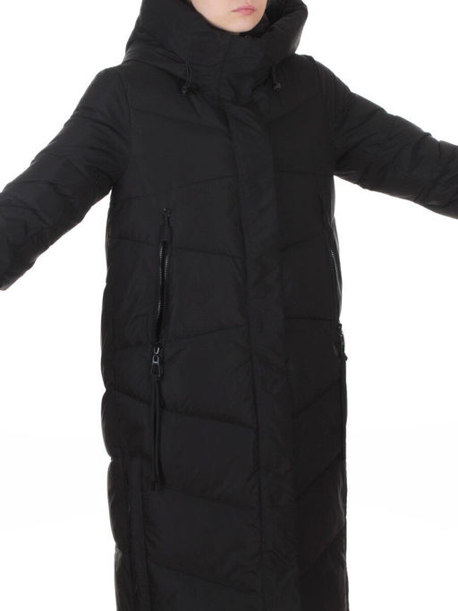 A73 BLACK Пальто зимнее женское (200 гр. холлофайбер)