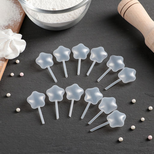 Цена за 3 шт. Набор кулинарных пипеток для соуса Звезда, 12 шт., 2.5?1.5?5 см