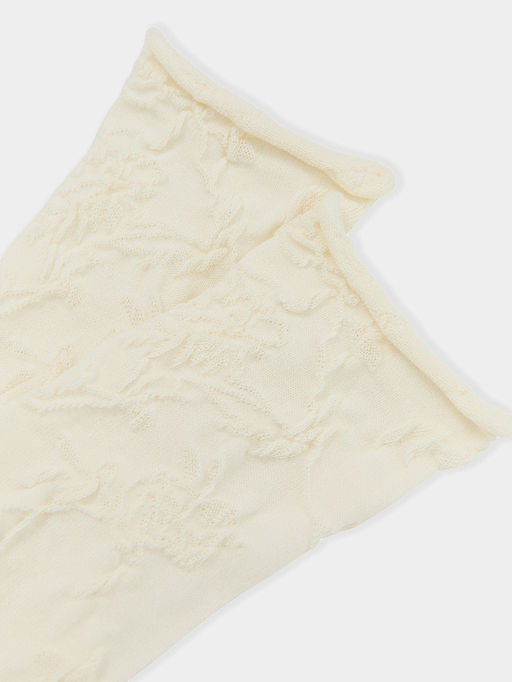 Цена за 5 пар! Носки женские в молочно-белом цвете