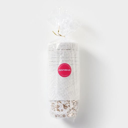 Цена за 50 шт. Форма для выпечки круглая Доляна «Вензель белый», d=6.5 см, белая