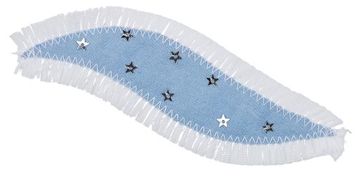 Термоаппликация BLITZ волна джинс 6 шт В1/10 с пайетками 14х5 см