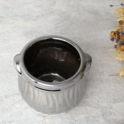 Кашпо / 202Q /уп 12/120/серебро - Галеонтрейд фото 3