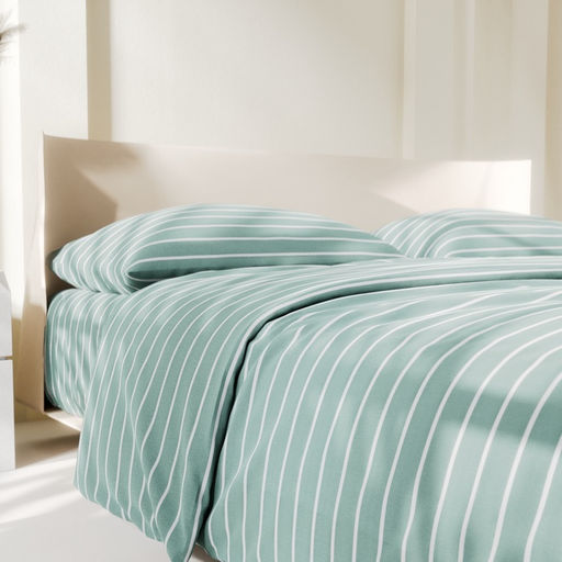 Постельное бельё Этель Дуэт Mint stripes 143х215 см-2шт, 220х240см, 70х70см-2шт, 100% хлопок, поплин  фото 11