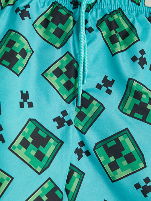 Minecraft Bask?l? Erkek ?ocuk Deniz ?ortu