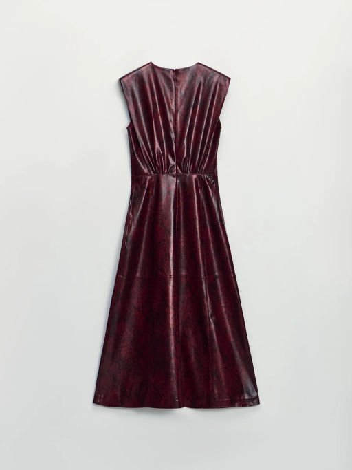 Платье миди из искусственной кожи / Zarina