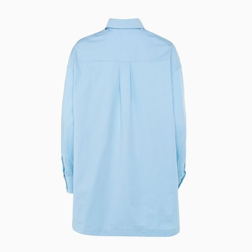 Костюм женский (рубашка, шорты) MINAKU: Oversize, голубой, размер 44