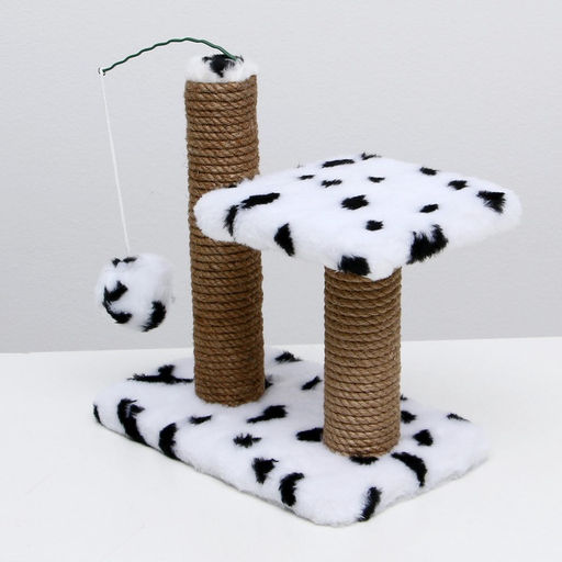 Когтеточка для котят двойная, 30 х 20 х 34 см, джут, далматинец - Пижон фото 10