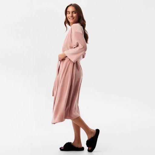 Халат домашний женский KAFTAN Plushy, размер 40-42, розовый