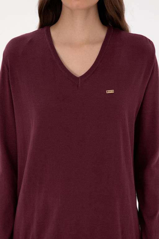 Kad_n Bordo V Yaka Basic Kaza - U.s. polo assn фото 6