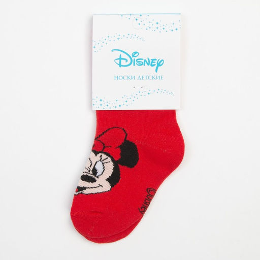 Носки для девочки «Минни Маус», DISNEY, 14-16 см, красные