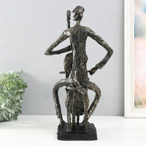 Фигурка полистоун «Виолончелист» под металл, 18.8×14×35.8 см