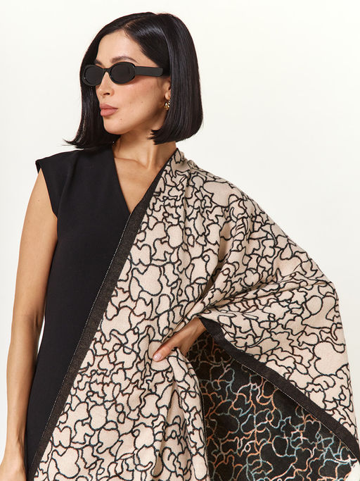 в составе ШЕРСТЬ и КАШЕМИР Большой, мягкий, теплый двусторонний палантин - Tantino фото 11