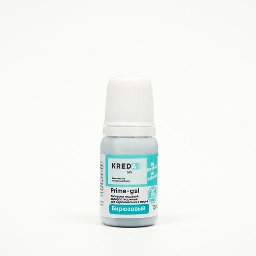 Цена за 3 шт. Краситель пищевой Prime-gel, водорастворимый, бирюза, 10 мл