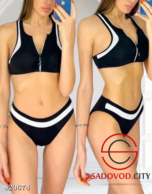 Купальник раздельный спортивный на замке - Bruno фото 4