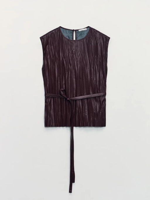 Блуза из искуственной кожи / Zarina