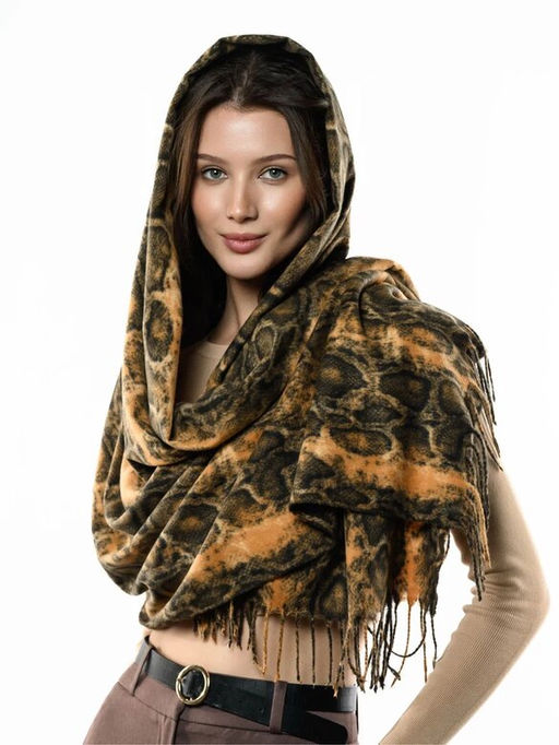Яркий палантин с анималистичным принтом - Pretty mania фото 7