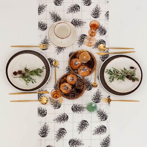 Дорожка на стол новогодняя Этель Merry Christmas 40×146 см, 100% хлопок, саржа 190 г/м², белая