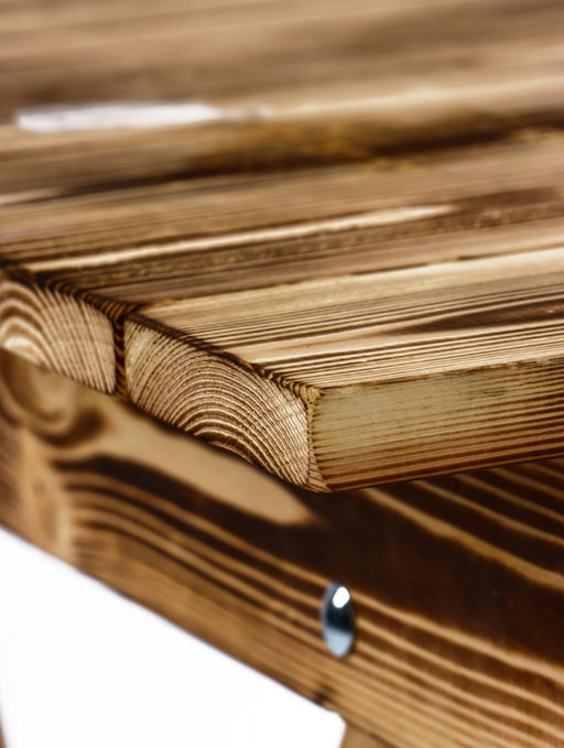 Стол складной для бани и сауны «Обожжённый», 80×70×73 см, деревянный