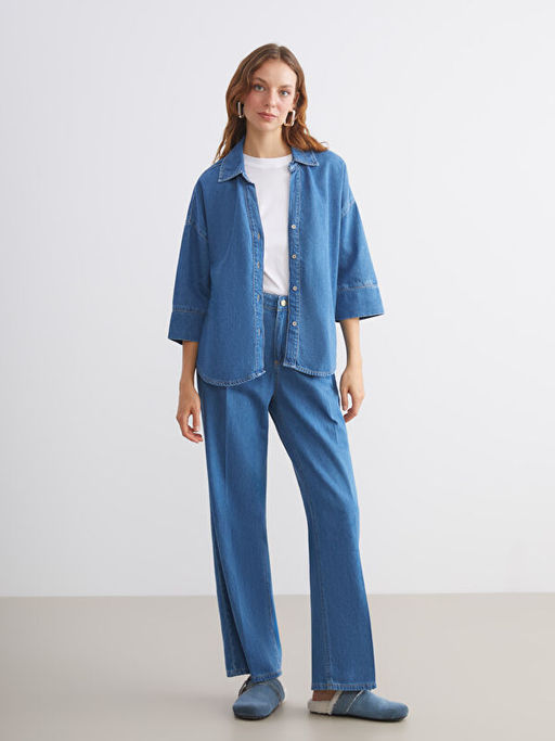 Loose Fit Kad?n Jean G?mlek