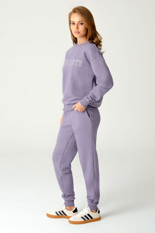 Арт. 2520/2 Костюм с брюками женский 44-52 (5 шт) Цвет:верх-сиреневый,низ-сиреневый