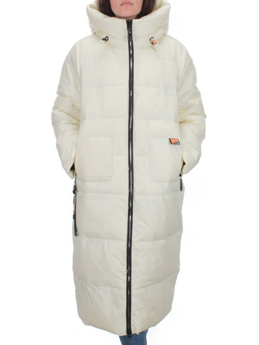 H-2209 WHITE Пальто зимнее женское (200 гр .холлофайбер) - Fashion фото 2