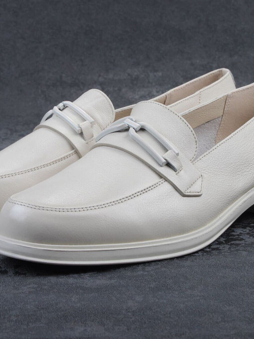 03-DEB1-5 LT. BEIGE Лоферы женские (натуральная кожа)