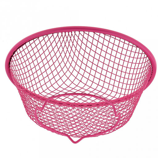 Дуршлаг металлический, окрашенный д18см h7,7см, на ножках, цвета в ассортименте: мятный; фуксия (Китай) - Домашняя мода фото 4