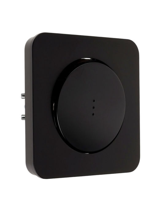 Выключатель, серия Circular, 10 А, одноклавишный, с подсветкой, скрытый монтаж, чёрный