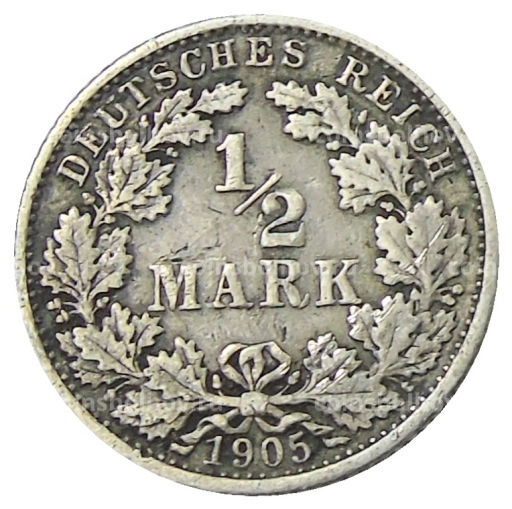 1/2 марки 1905 года F Германия