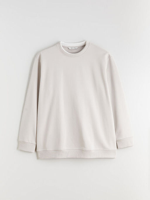 Bisiklet Yaka Erkek Kal?n Sweatshirt