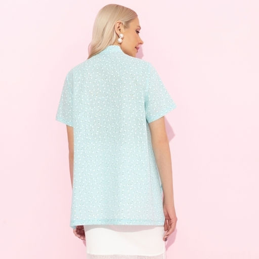 Рубашка из хлопка Позитивный посыл (мятный) - Charutti фото 5