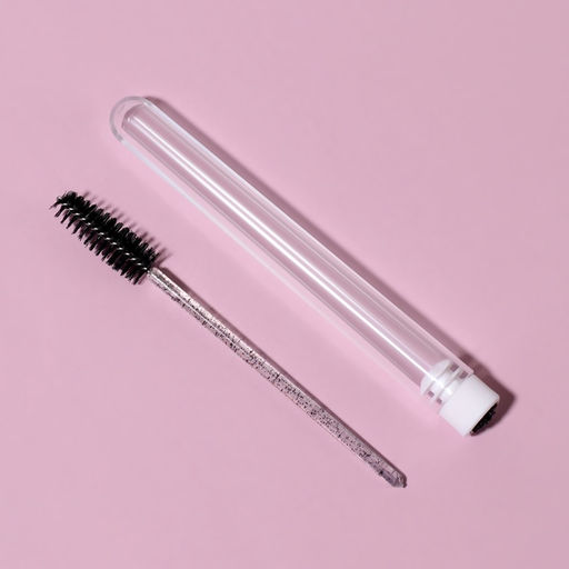 Цена за 3 шт. Щёточка для бровей и ресниц, 10.8 см, в футляре, цвет чёрный/прозрачный