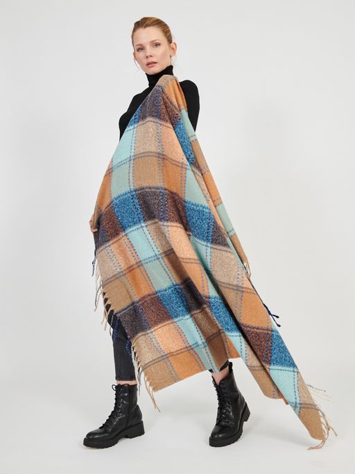 Большой  платок в стиле арт-деко в составе шерсть - Tantino фото 3