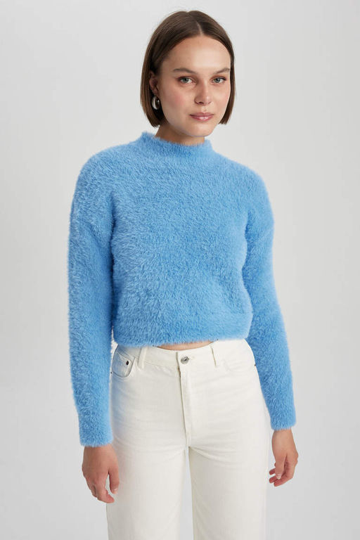 Свитер стандартного кроя с полуводолазкой - Defacto фото 3